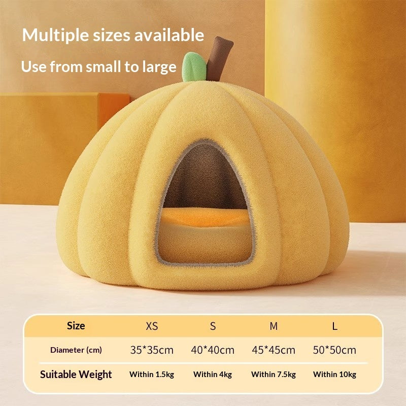 Winter Warm Enclosed Cat Bed