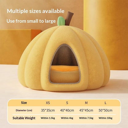 Winter Warm Enclosed Cat Bed