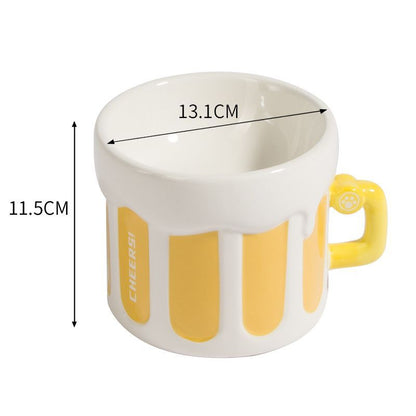 Cat Bowl Food Basin Ceramic Dog Bowl High Foot Oblique Mouth Protection Cervical Spine