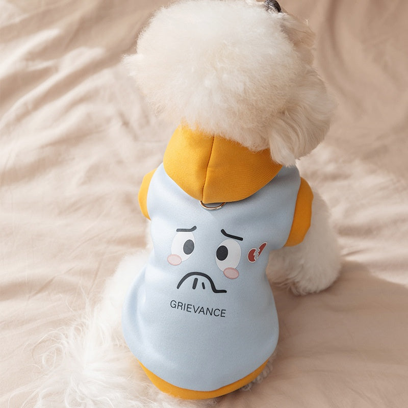 Autumn And Winter Korean Version New Dog Cute Cartoon Little Bear Sportswear Cat Teddy Pet Clothing