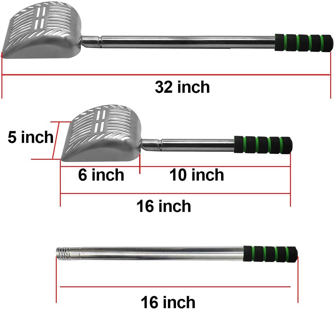 Cat Litter Scooper Metal Cat Litter Scoop Long Handle