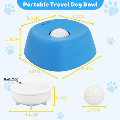 Pet Slow Feeder Non-Slip Spherical Dog Licking Bowl Anti-Choking Dog Bowl Lick Toy For Liquid Treats Bone Broth Yogurt