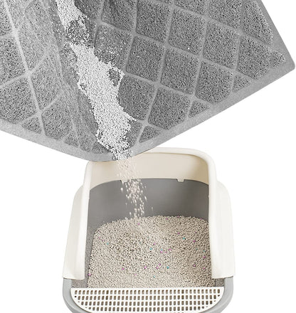 Premium Cat Litter Mat, Litter Box Mat with Non-Slip and Waterproof Backin