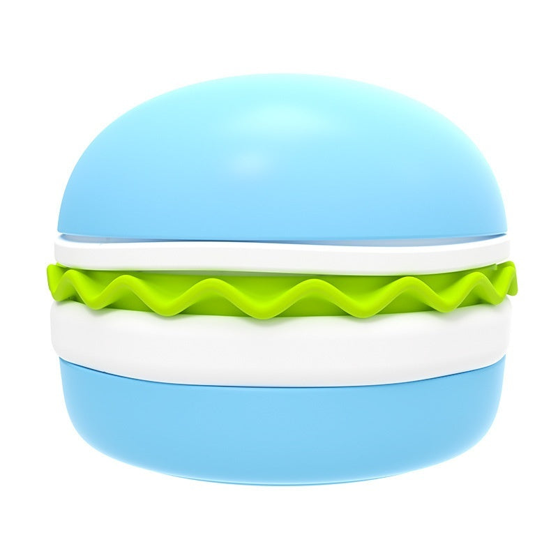 Hamburger Style 5-in-1 Dog Bowl Anti-choke Non-slip Pet Slow Feeding Bowl