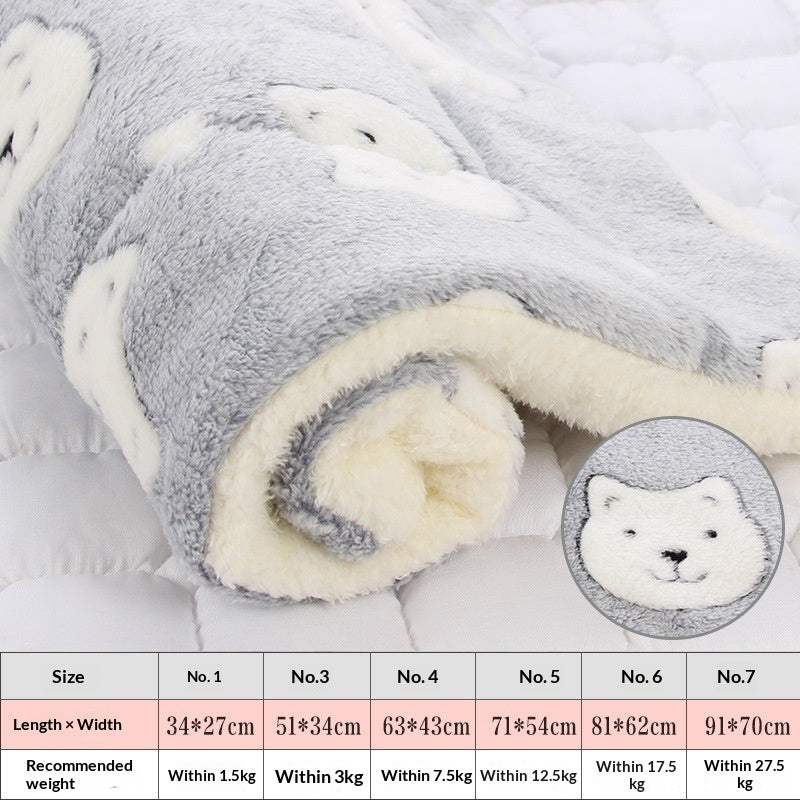 Thickened Pet Mat For Autumn And Winter Warmth