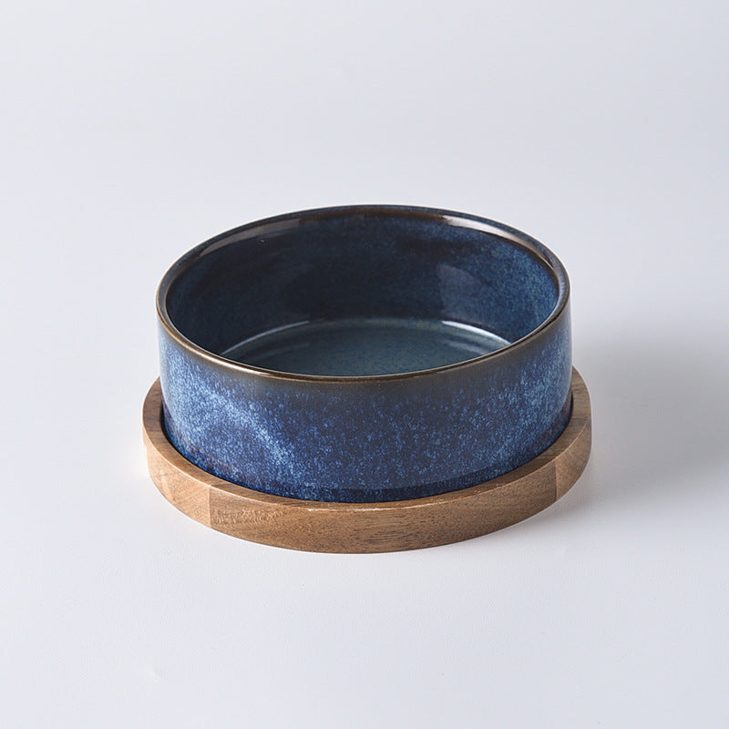 Pet Double Bowl Anti-tumble Drinking Water Rice Basin