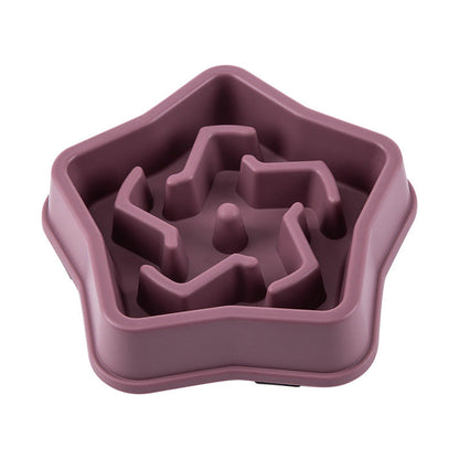 Rough Plastic Pet At The Bottom To Avoid Choking Slow Feeding Bowl