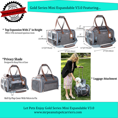 Mr. Peanut's Gold Series Mini Expandable Pet Carrier V3.0 - Landing August 15th
