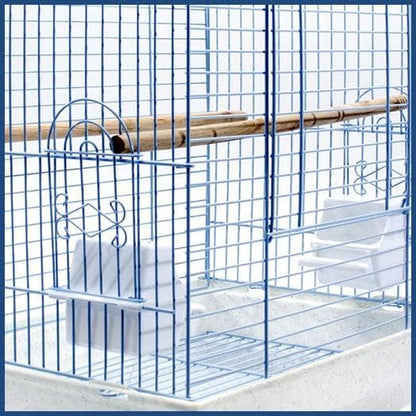 Cockatiel & Small Parrot Starter Kit with Birdcage, Cover, and Accessories – Perfect for Cockatiels, Conures, and Small Parrots – Square Dome – White