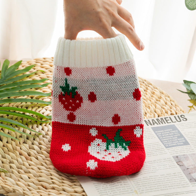 Autumn And Winter Cat And Dog Clothing Bichon Frise And Corgi Knitted Sweaters