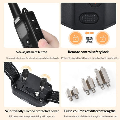 Smart Remote Dog Training Collar With Vibration & Shock Anti-Bark Device