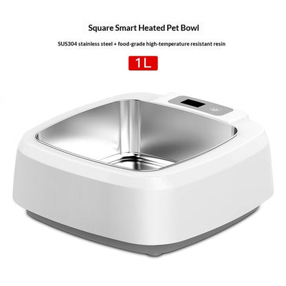 Food-grade Stainless Steel Smart Heated Pet Bowl