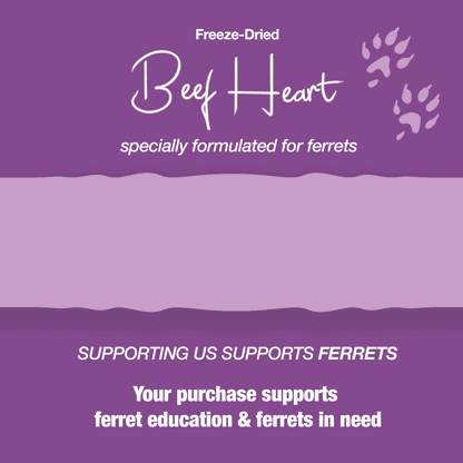 Freeze-Dried Raw Beef Heart Treat for Ferrets