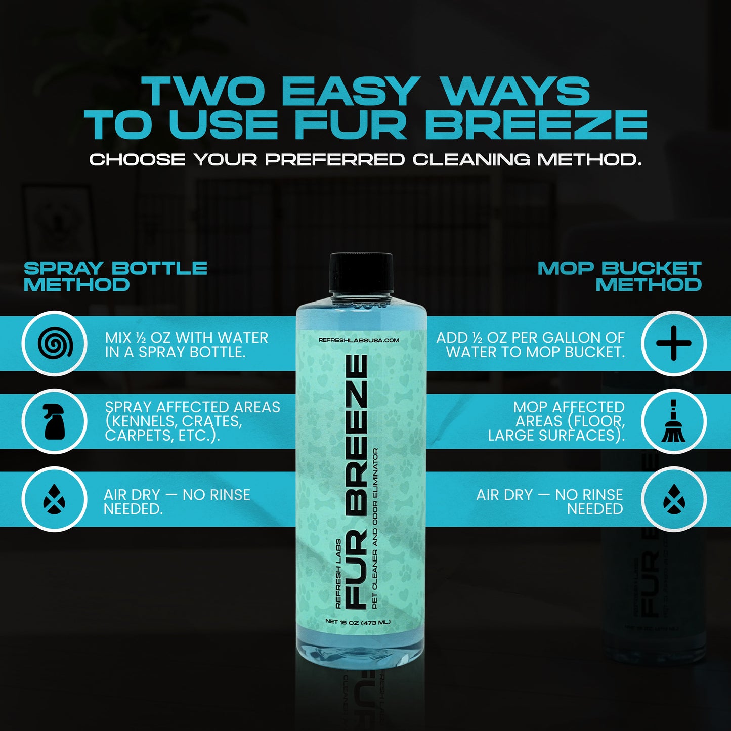 Fur Breeze Concentrated Pet Odor Eliminator | Fabric & Air Deodorizer