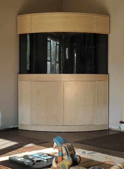 250 Gallon Glass Corner ¼ Cylinder Reef Ready Aquarium Ensemble, Unstained