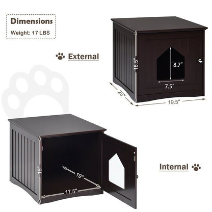 Sidetable Nightstand Weatherproof Multi-function Cat House