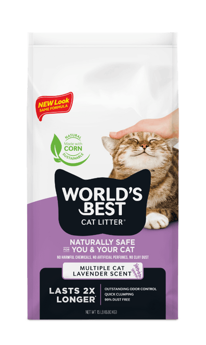 World's Best Multiple Cat Lavender Scented Cat Litter