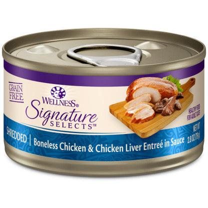Wellness Core Adult Signature Select Shredded Chicken and Chicken Liver Entree Wet Cat Food