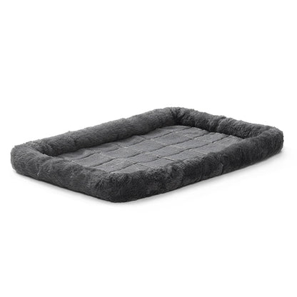 Midwest QuietTime Sheepskin Pet Bed Gray 24x18