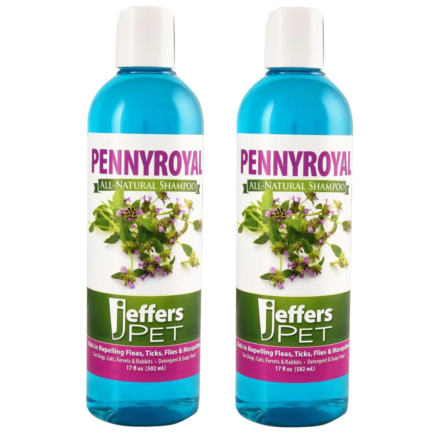 Jeffers Natural Flea & Tick Pennyroyal Dog Shampoo - Aids in Repelling Fleas, Ticks, Flies & Mosquitos