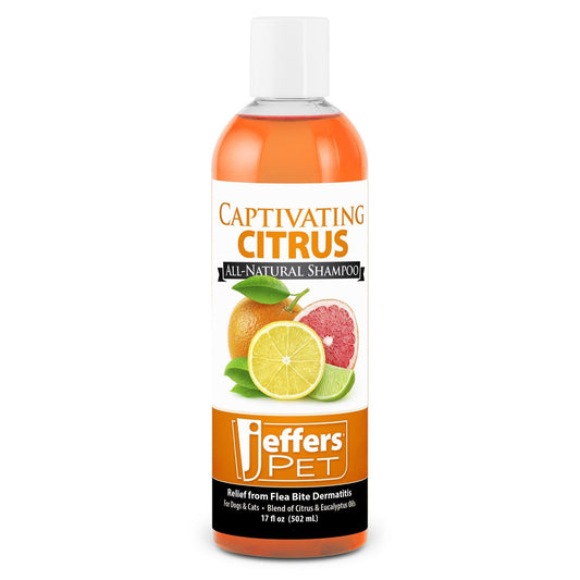 Jeffers Pet Captivating Citrus All-Natural Flea Bite Relief Shampoo for Dogs and Cats
