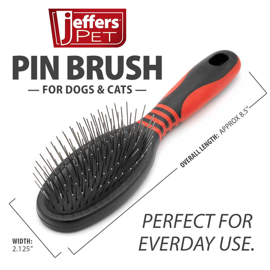 Jeffers Pin Brush for Pet Grooming