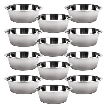 Jeffers Standard-Weight Stainless Steel Food & Water Pet Bowls