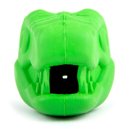 Jeffers T-Rex Natural Rubber Treat Dispensing Dental Dog Chew Toy for Medium Chewers with Vanilla Scent