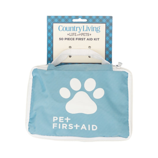 Country Living 50-Piece Pet Travel First Aid Kit for Emergencies, Safety, Adventure & On-the-Go Pet Care