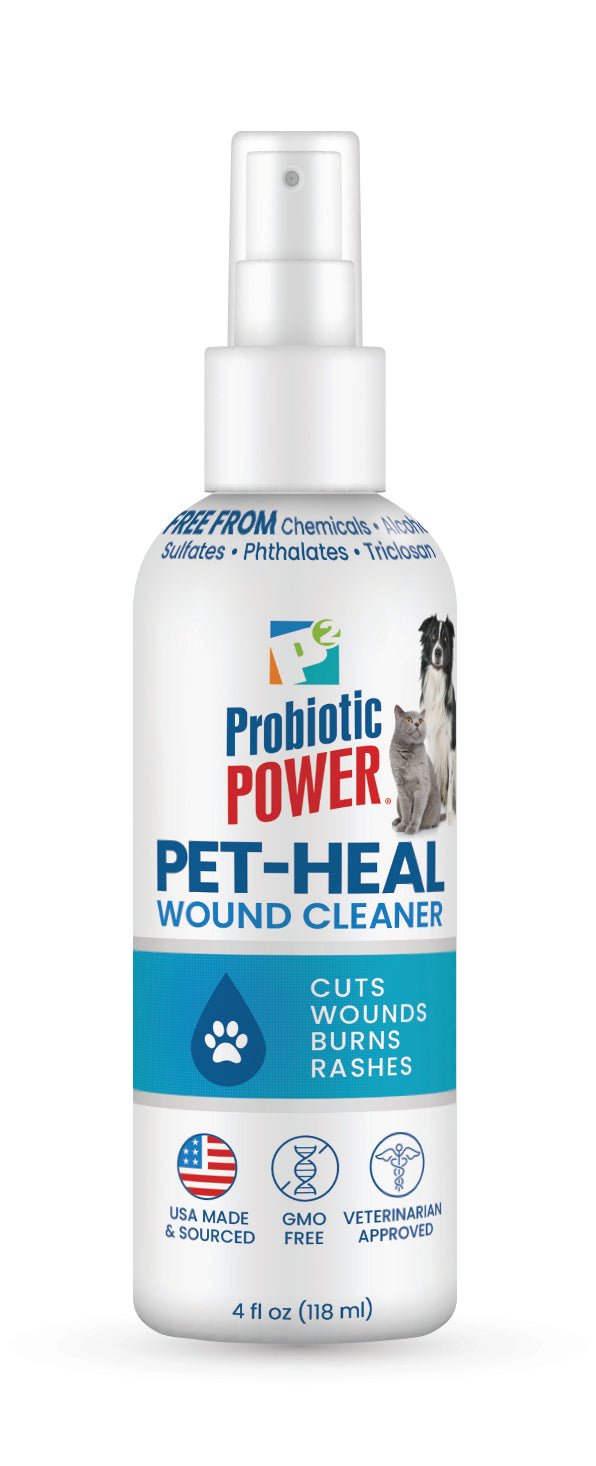 Pet-Heal Probiotic Wound Cleaner for Dogs & Cats, 4 oz – Veterinarian Approved, All-Natural, Organic, Vegan, Eco-Friendly, GMO-Free, Allergy-Free, Kid-Safe