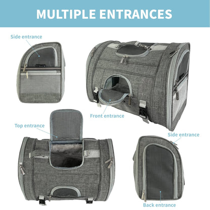 Mr. Peanut's Monterey Series Airline Compliant Horizontal Backpack Pet Carrier