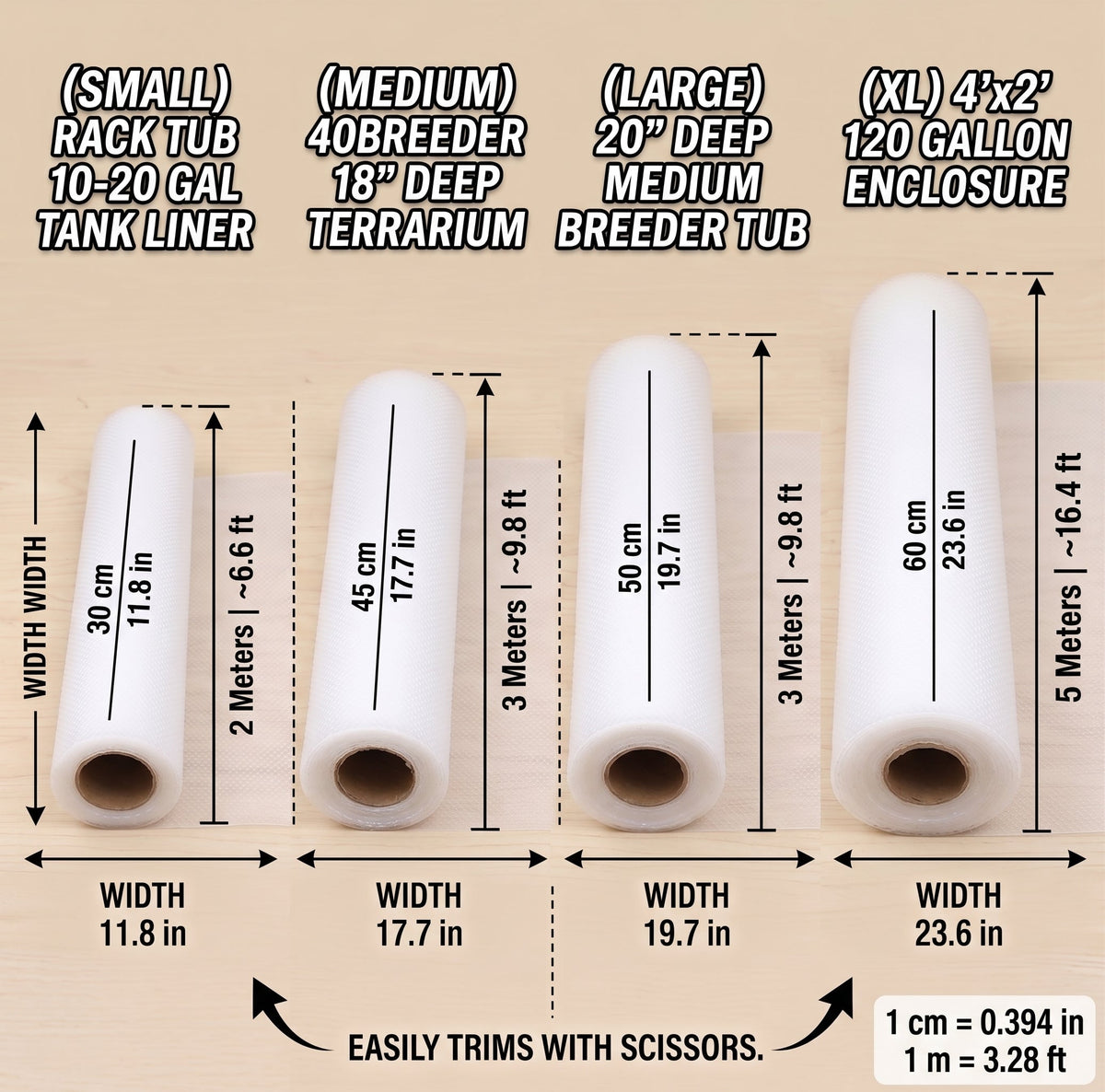 Waterproof Non-Adhesive Terrarium Liner Rolls