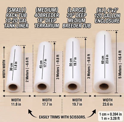 Waterproof Non-Adhesive Terrarium Liner Rolls
