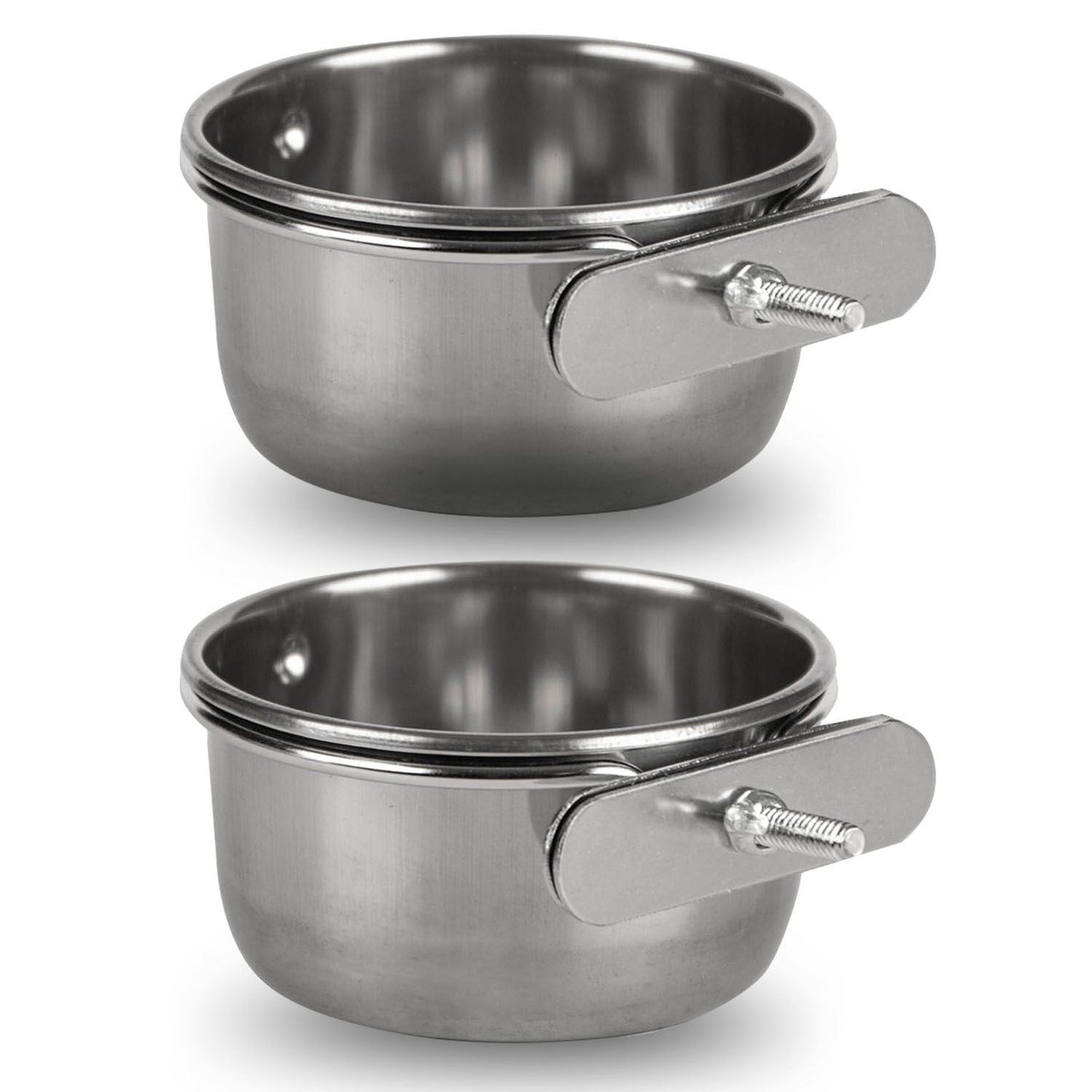 Jeffers Stainless Steel Coop/Kennel Cup with Clamp