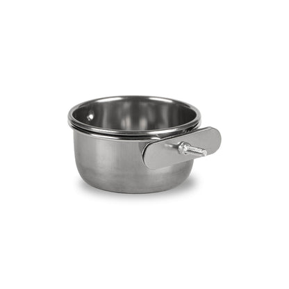Jeffers Stainless Steel Coop/Kennel Cup with Clamp
