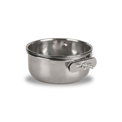 Jeffers Stainless Steel Coop/Kennel Cup with Clamp