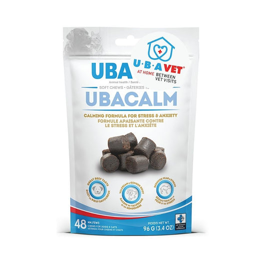 UBAVET UBACALM Calming Soft Chews for Dogs & Cats – Natural Stress & Anxiety Relief