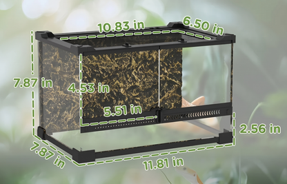 8"x12"x8" Front Opening Enclosure with Rock Background