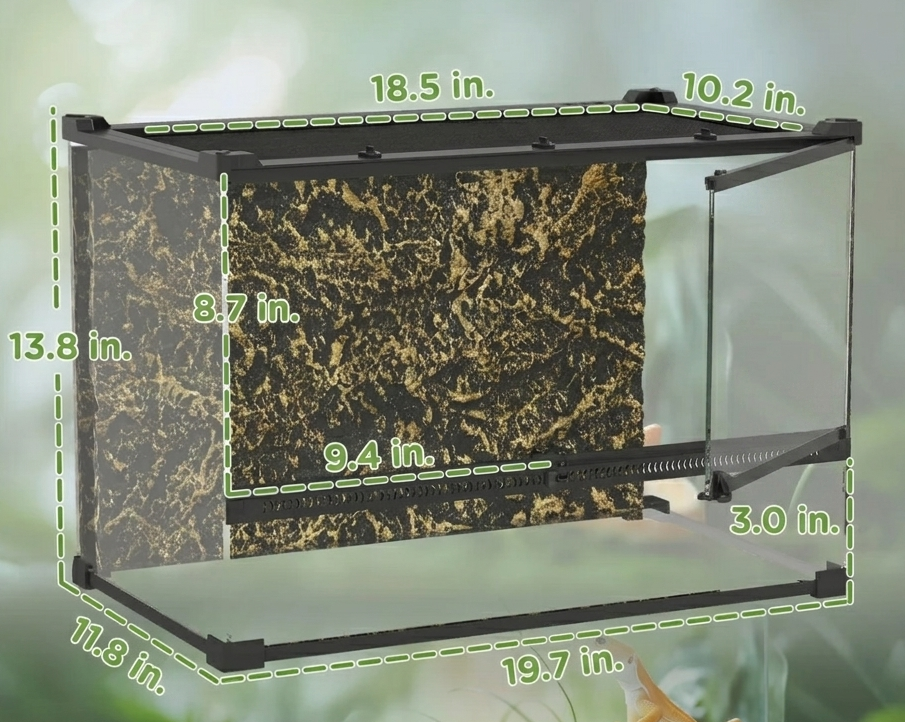 20"x12"x14" Front Opening Enclosure with Rock Background