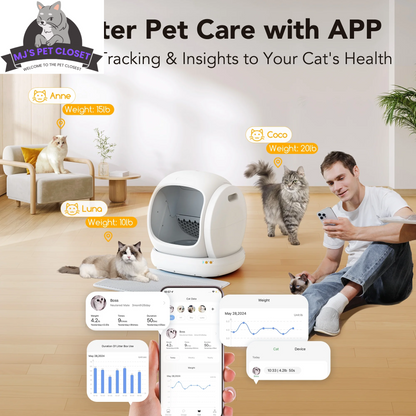 Smart Self-Cleaning Cat Litter Box with APP Control and Safety Features