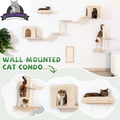 Darkiel 7-Piece Wall-Mounted Climbing Tower