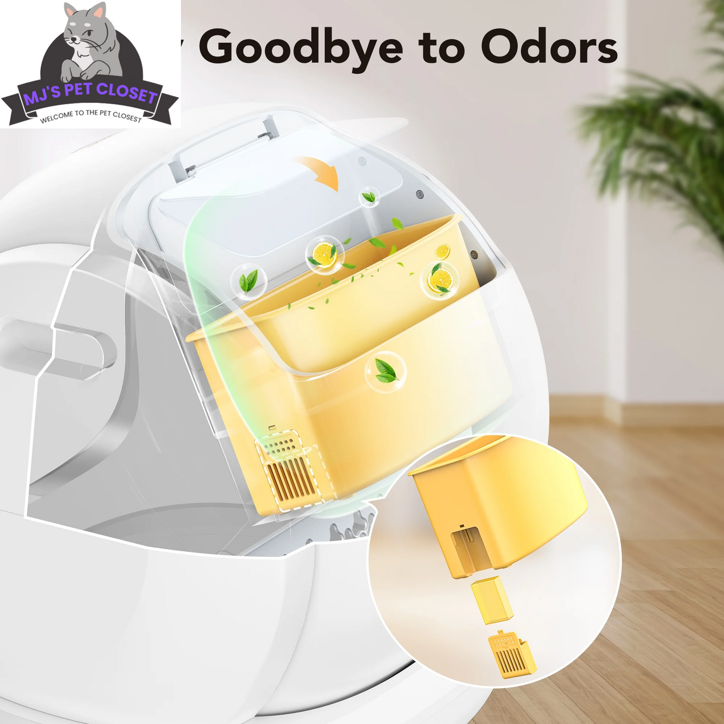 Smart Self-Cleaning Cat Litter Box with APP Control and Safety Features