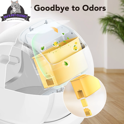 Smart Self-Cleaning Cat Litter Box with APP Control and Safety Features