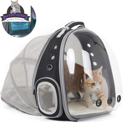 Cat Bubble Backpack with Fan - Perfect for Your Furry Astronaut! Fits Cats & Small Puppies up to 12 lbs!