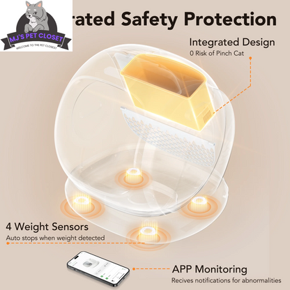 Smart Self-Cleaning Cat Litter Box with APP Control and Safety Features