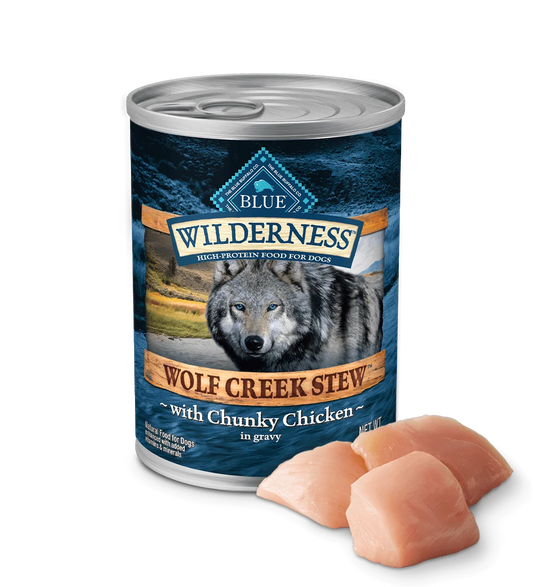 Blue Buffalo Wilderness Wolf Creek Stew Adult Dog Chunky Chicken Stew (12.5oz)